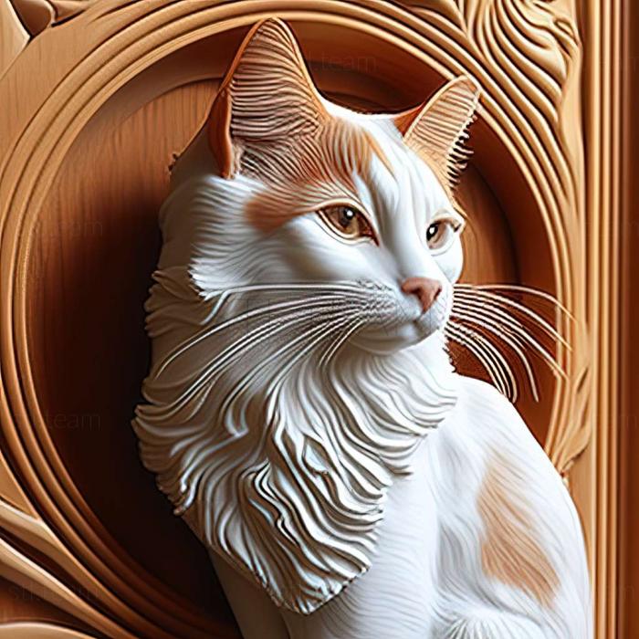 3D model Turkish Van cat (STL)